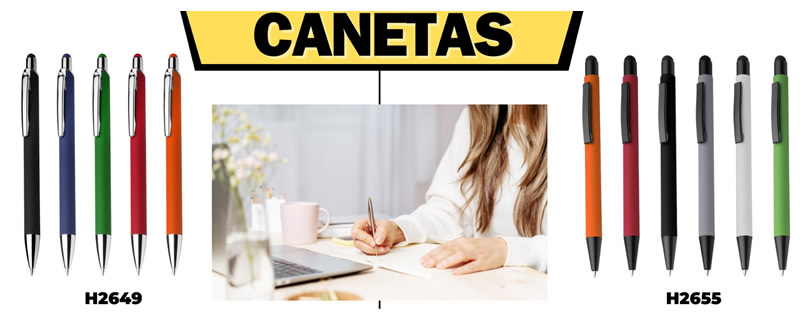 Canetas Personalizadas H2649 e H2655