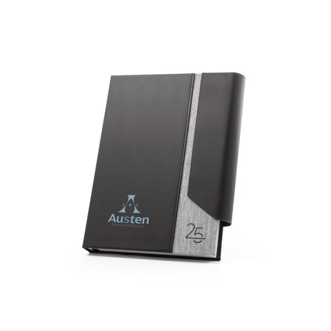 Agenda A5 em PU reciclado e 300D rPET 2025 Personalizado H660214