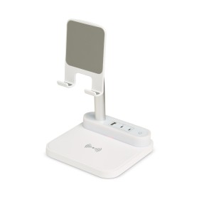 Base de carregamento com suporte celular e luminária