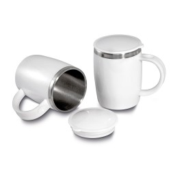 Caneca de Plástico e Inox para Brinde Personalizado H1879