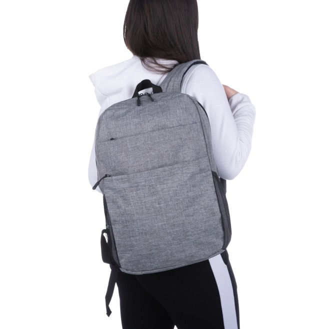 Mochila de nylon com compartimento para notebook Personalizada H1675